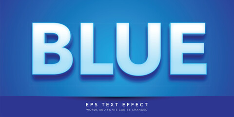 blue 3d editable text effect