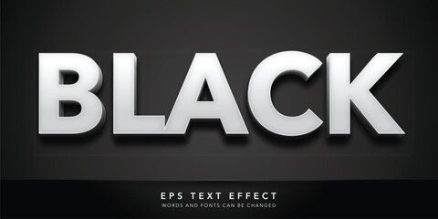 black 3d editable text effect