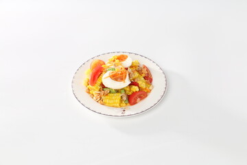 spicy corn salad, Traditional Thai food is also delicious like a papaya salad, it's instead papaya with corn.