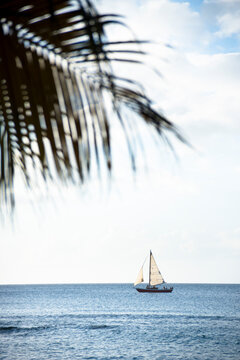 Sailing cruise through Windward Islands of Lesser Antilles of Caribbean