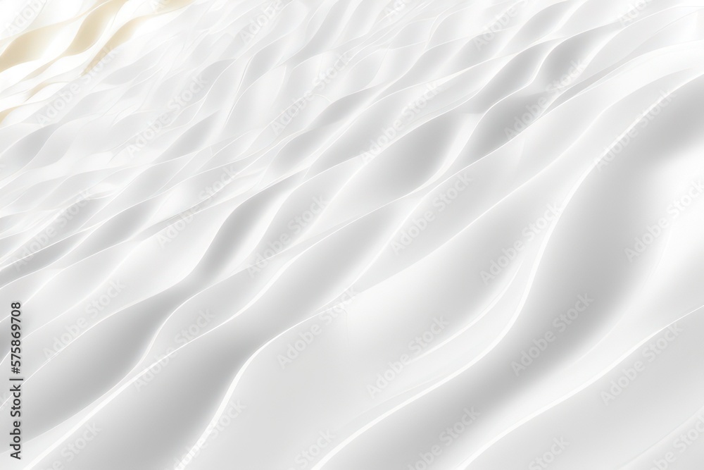 Wall mural white wavy abstract background created with generative ai