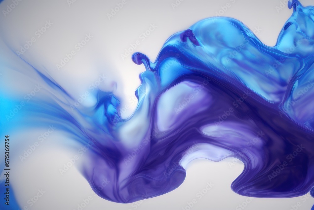 Wall mural blue liquid splash background created with generative ai