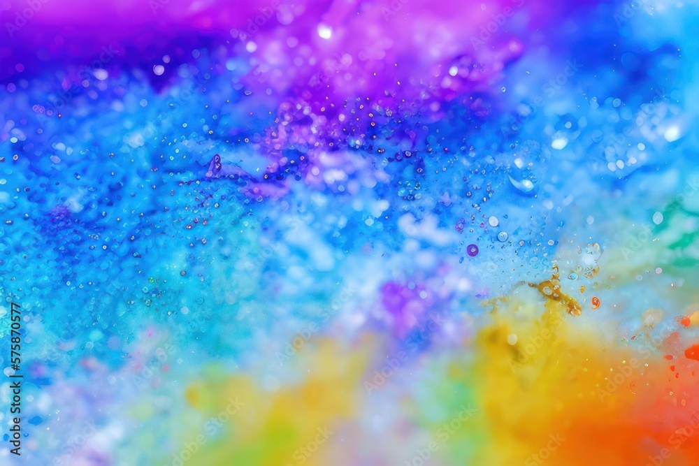 Wall mural color splash in water background created with generative ai