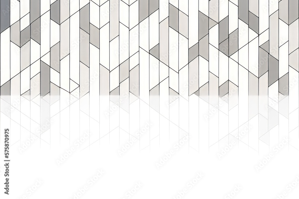 Wall mural abstract geometric shapes background created with generative ai