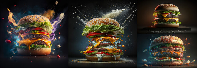 Hamburger Fast Food Collection - Generative AI