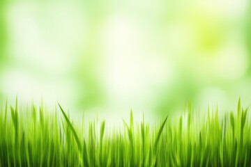 Obraz na płótnie Canvas green grass background illustration created with generative AI