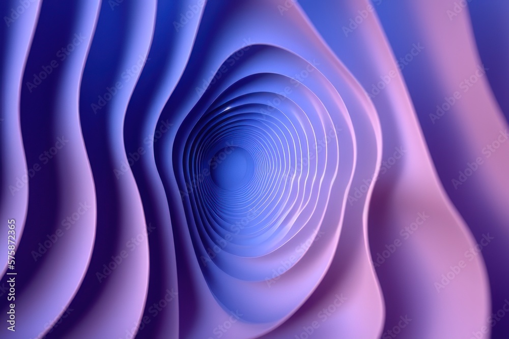 Wall mural blue abstract wavy background created with generative ai