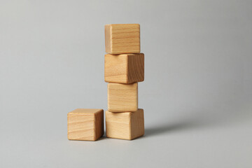 Wooden cubes, blank wooden cubes for different concepts