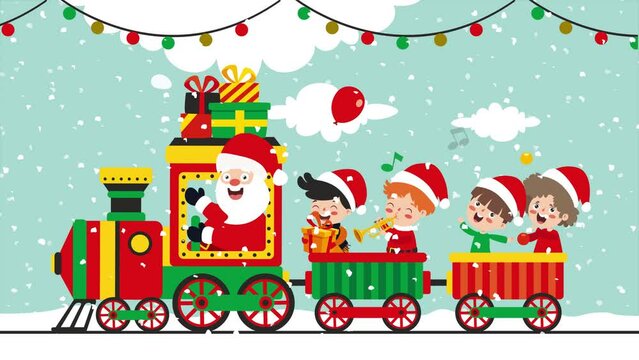 Christmas Animation With Cartoon Characters