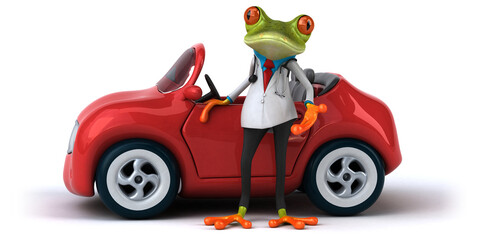Fototapeta premium Fun frog - 3D Illustration