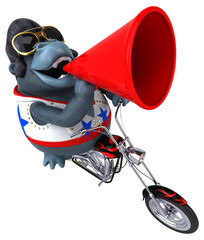 Fun 3D cartoon illustration of a rocker gorilla © Julien Tromeur