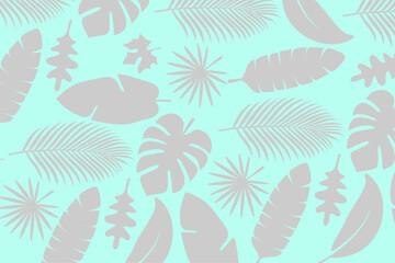 Fototapeta na wymiar floral and leaf seamless pattern background