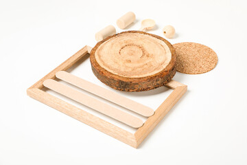 Flat lay of creative moodboard composition, concept of moodboard