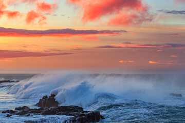 Winter storm off the coast of Iceland.
