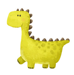 cute funny color dino, dinosaur illustration, dino design, childish art, design print for nursery