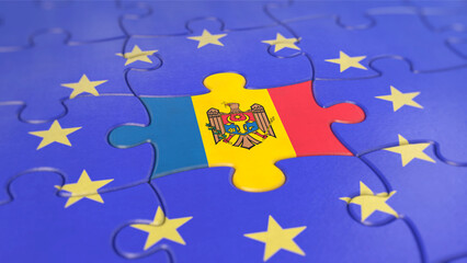 EU-Mitgliedschaft für die Republik Moldau - obrazy, fototapety, plakaty