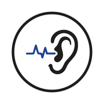 Audiology Hearing Icon in circle
