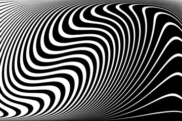 Wavy Lines Pattern with 3D Illusion and Twisting Movement Effect.