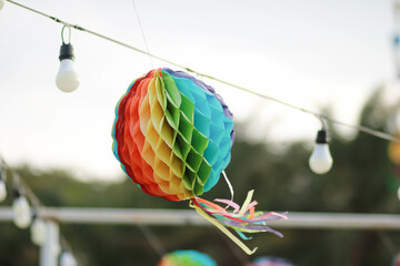 little bee with flowers in the park