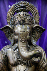 Fototapeta na wymiar Shree Ram Mandir, Leicester. Ganesh murthi. United kingdom.