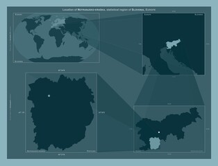 Notranjsko-kraska, Slovenia. Described location diagram