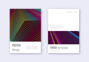 Fototapeta premium Minimalistic cover design template set. Rainbow ab