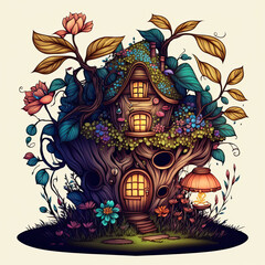 Fototapeta premium Fantasy Fairy Homes 