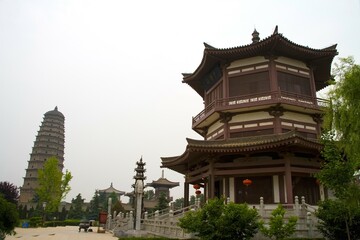 Achiteture in the Famen Temple,Xi'an - obrazy, fototapety, plakaty