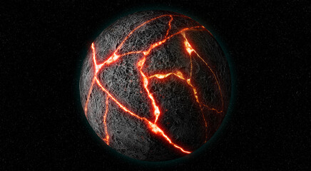 Exploding planet lava tectonics plate 