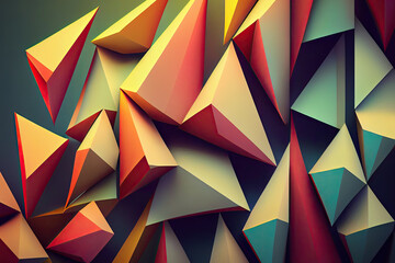 Obraz premium abstract geometric background created with Generative AI technology