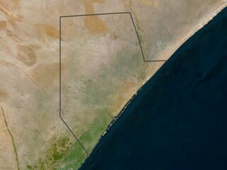 Jubbada Hoose, Somalia. Low-res satellite. No legend