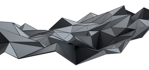 Abstract black structure, 3d render