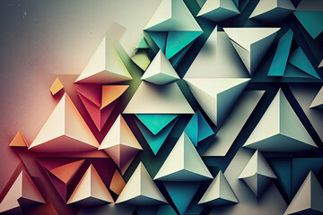 Fototapeta premium triangle wallpaper art created with Generative AI technology