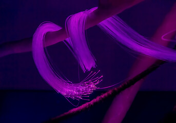 Illuminated glass fibers