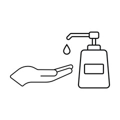 pump bottle icon, pump vector, bottle illustration
