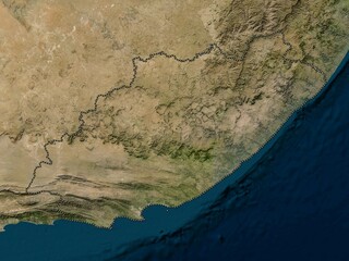 Eastern Cape, South Africa. Low-res satellite. No legend