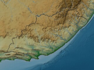 Eastern Cape, South Africa. Physical. No legend