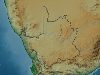 Northern Cape, South Africa. Physical. No legend