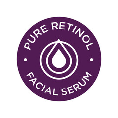 Pure retinol icon. Facial serum.