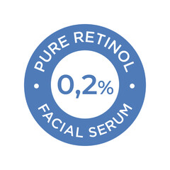 Pure retinol icon. Facial serum. 0,2 percent.