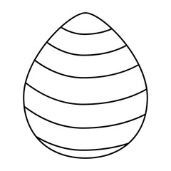 Easter egg line icon.
