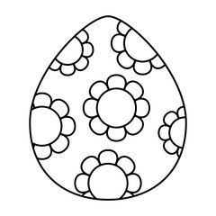 Easter egg line icon.