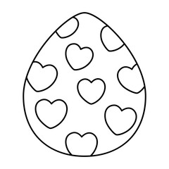 Easter egg line icon.