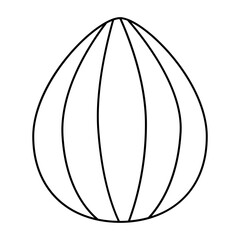 Easter egg line icon.