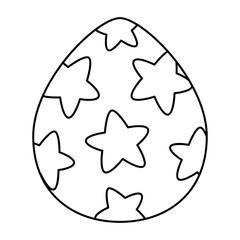 Easter egg line icon.
