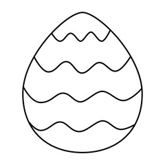 Easter egg line icon.