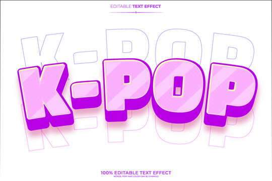 Kpop 3D editable text effect