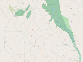 Fototapeta premium Lakes, South Sudan. OSM. No legend