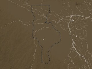 Warrap, South Sudan. Sepia. No legend