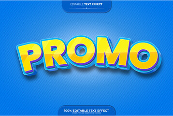 Promo 3D editable text effect